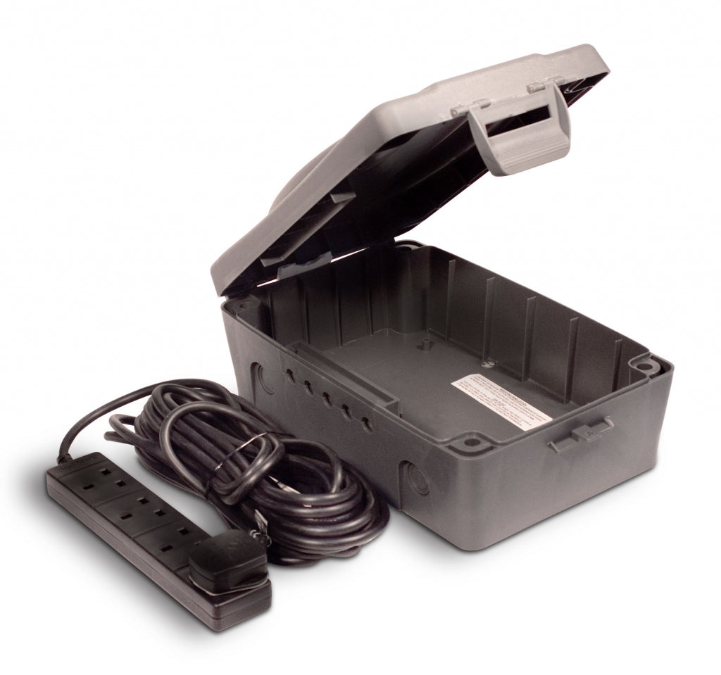 Masterplug 4 Gang, Extension Lead With Weatherproof Box 10m