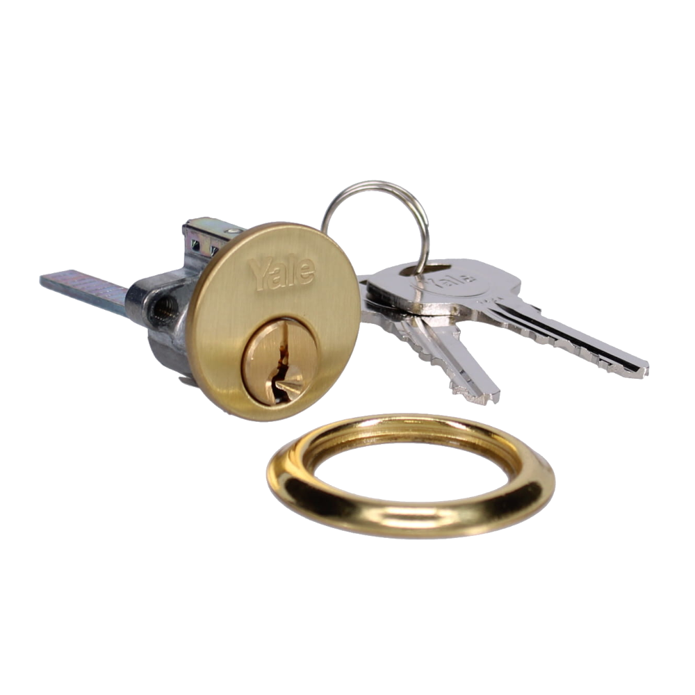 Yale 1109 Rim Cylinder - Polished Brass / Keyed Alike