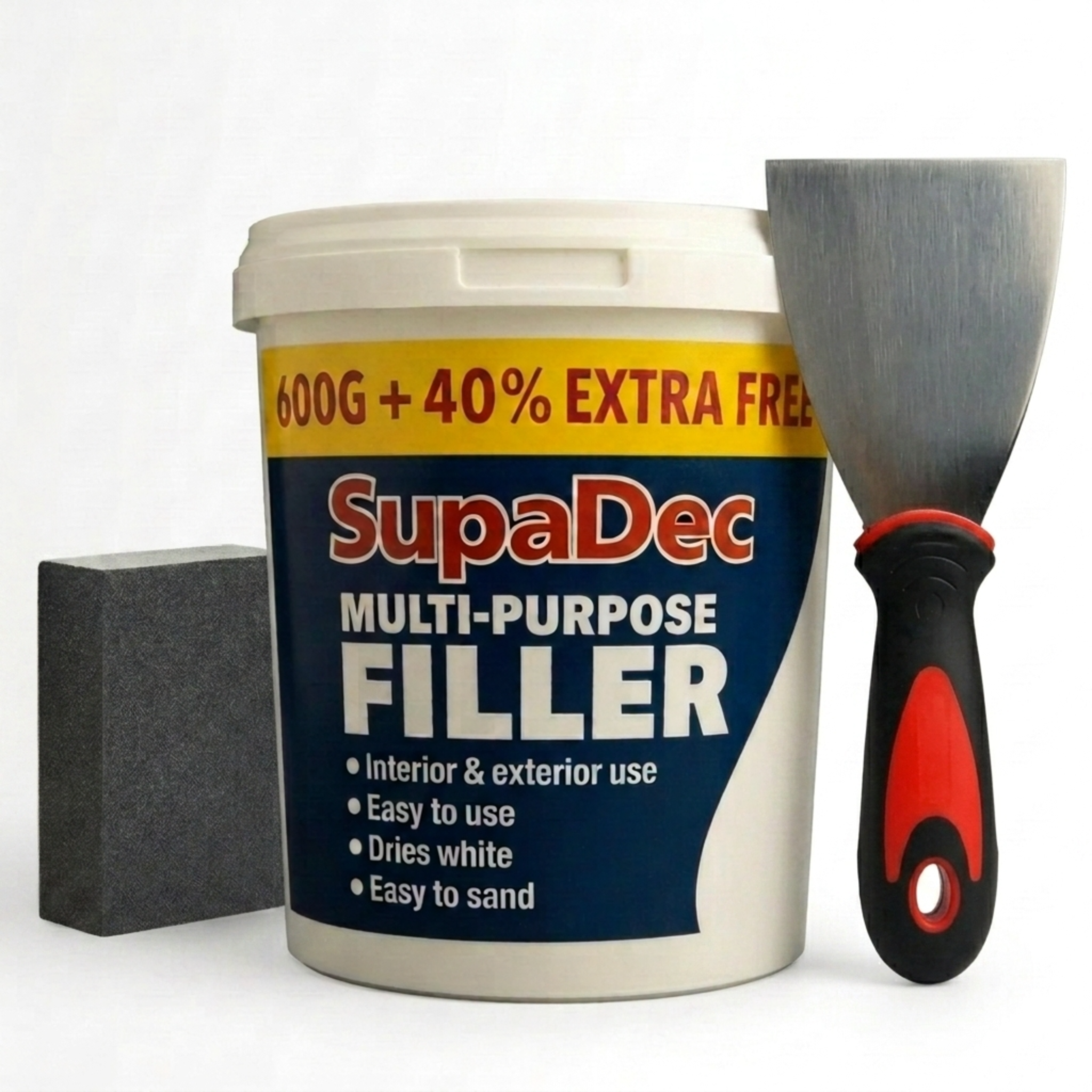 Wall Repair Kit – Filler, Sanding Sponge & Filling Knife | Complete Kit for Holes & Cracks
